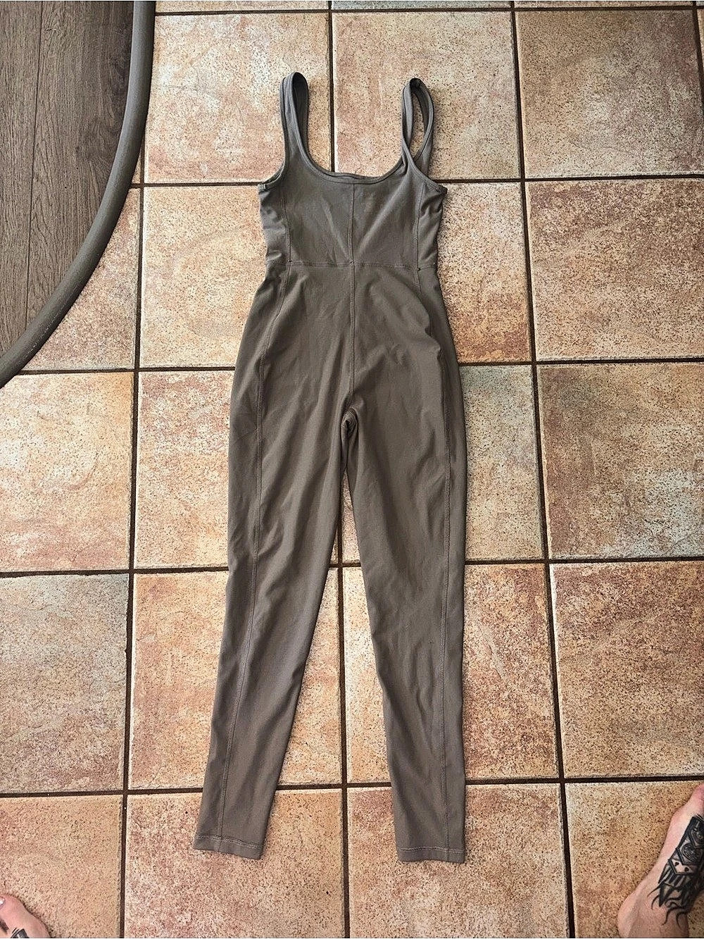 Dynamite Cami Active Jumpsuit Brown Sleeveless